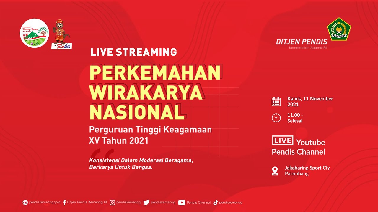 Pembukaan Perkemahan Wirakarya Nasional Perguruan Tinggi Keagamaan XV Tahun 2021