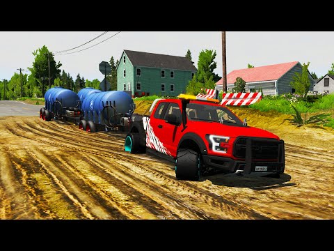 Cars vs Mud Pit #3 | BeamNG DRIVE