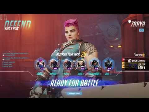 EnVyUs Cocco as Zarya on King's Row at Rank 74 (52 Eliminations)