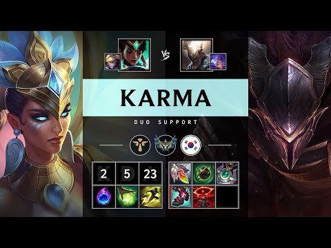 Karma Support vs Pantheon - KR Challenger Patch 25.21
