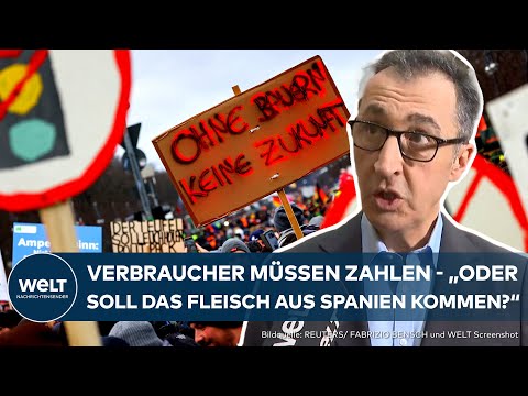 BAUERNPROTESTE: Agrarminister Cem Özdemir reagiert: "Ist ein Finanzierungsinstrument" WELT Exklusiv