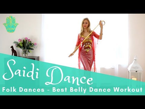 SAIDI dance: raqs al assaya tutorial basic moves - Best Belly Dance Workout