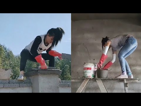 Young girl with great tiling skills-ultimate tiling skills (part 1)