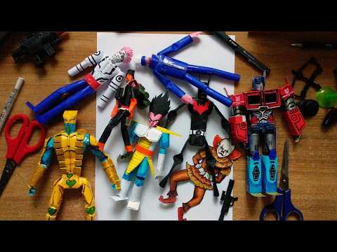 My Latest Paper Action Figures | Collection Review of 8 Iconic Characters
