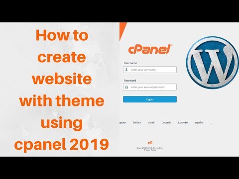How to create website with theme using cpanel 2019