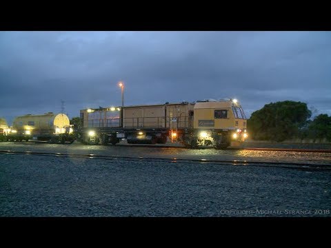 AURIZON Rail Grinder MMY034 (Loram RG331) At Gheringhap - PoathTV Australian Trains & Railways