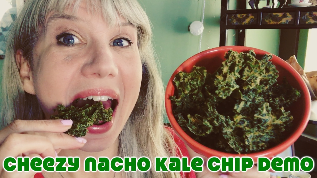 Cheezy Nacho Kale Chip Demo: Oven VS Dehydrator