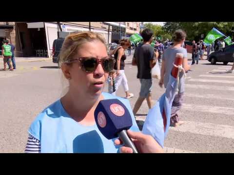 Marcharon en la Plaza Centenario.