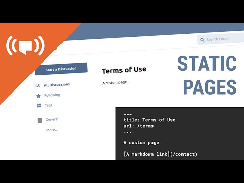 Flarum Live Coding Static Pages