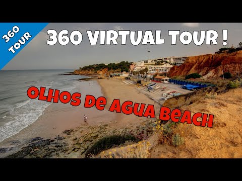 #4K - Olhos de Agua Beach 360 Degree Virtual Tour - Algarve - Portugal - Relaxing Scenes And Music