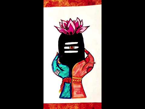 Shiva parvati hands with shivaling 💙❤️🙏🙏 #shorts #harharmahadev #devotional #shiv #Niveditha_arts