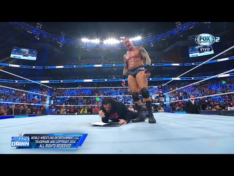 Randy Orton ataca con un RKO a Roman Reigns camino a Royal Rumble - WWE Smackdown 19/01/2024 Español