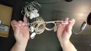 Cortina de luz para decoración navideña para conectar a un transformador USB