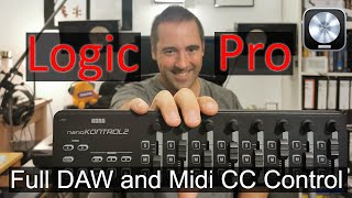 Video thumbnail for Unboxing and how to setup the Korg NanoKontrol 2 in Logic Pro for full DAW and Midi CC Control by Martin Heidenreich Music