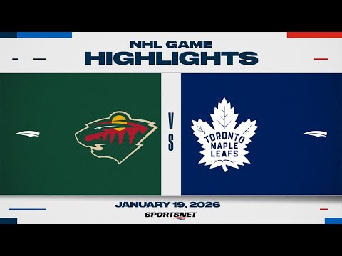 NHL Highlights | Wild vs. Maple Leafs - January 19, 2025