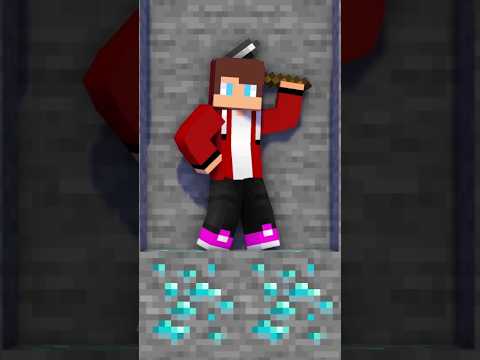 Mikey and JJ will never give up mining.. #minecraft #animation #shorts #gaming