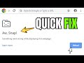 2023 Permanent FIX Aw Snap Google Chrome Error In PC Laptop