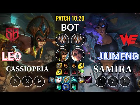SB Leo Cassiopeia vs WE Jiumeng Samira Bot - KR Patch 10.20