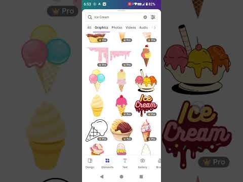 How to make ice cream post with canva
