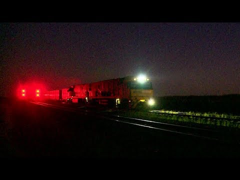 6MA5 Container Train Passes At Twilight - PoathTV Australian Trains & Railways