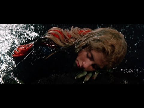 Supergirl 1984 | Kara exploring the Phantom Zone nearly drowns in an oily bog |