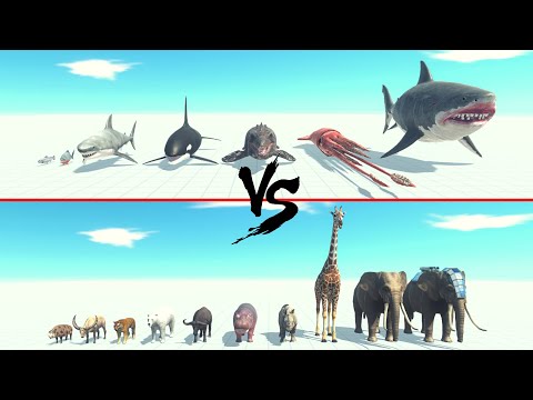 Aquatics Vs Modern Mammals ARBS | Animal Revolt Battle Simulator