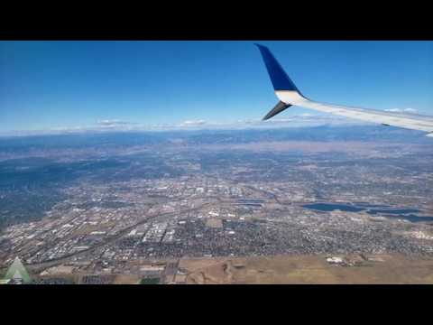 Landing in Denver with Awesome Downtown Fly Over View on 737-900 4K UHD