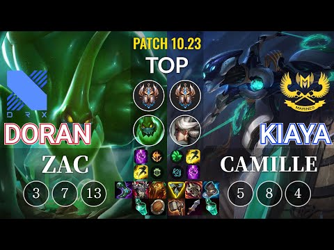 DRX Doran Zac vs GAM Kiaya Camille Top - KR Patch 10.23