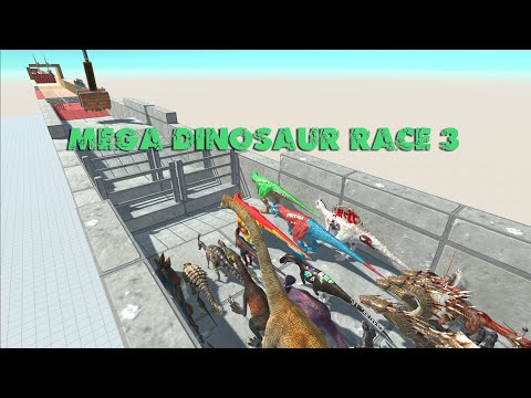 MEGA DINOSAUR RACE 3 | all unit race - Animal Revolt Battle Simulator