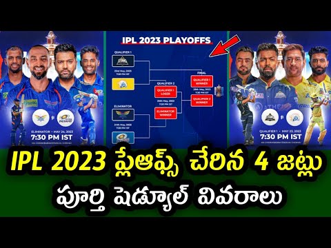 Complete schedule details of 4 teams that have reached playoffs in IPL 2023 | ప్లేఆఫ్స్ షెడ్యూల్