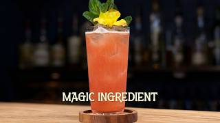 This tropical RUM COCKTAIL has one ingredient that makes all the difference!