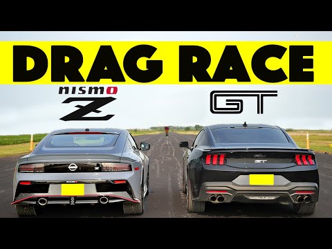 Gap City! 2024 Nissan Nismo Z vs 2024 Ford Mustang GT. Drag and Roll Race.