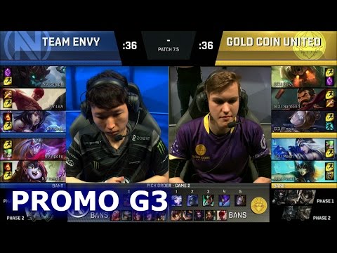 Team EnVyUs vs Gold Coin United | Game 3 Promotion / Relegation S7 NA LCS Summer 2017 | NV vs GCU G3