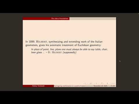 Akshay Venkatesh: (Re)imagining mathematics in a world of reasoning machines