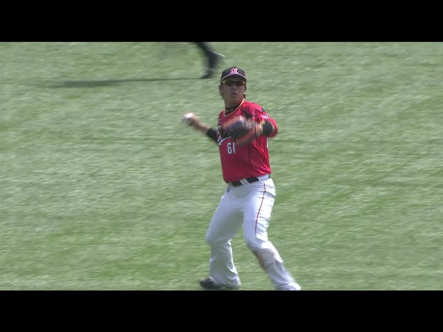 【2回表】ギリギリのスライディングキャッチ!! マリーンズ・角中が魅せた!!  2016/6/11 M-S