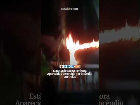 Estátua de Nossa Senhora Aparecida é destruída por incêndio em Goiás