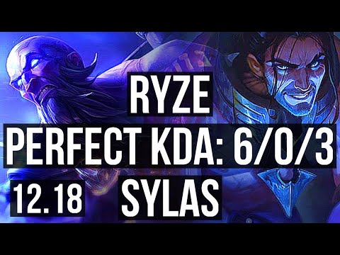 RYZE vs SYLAS (MID) | 6/0/3, Rank 10 Ryze, Dominating | EUW Challenger | 12.18