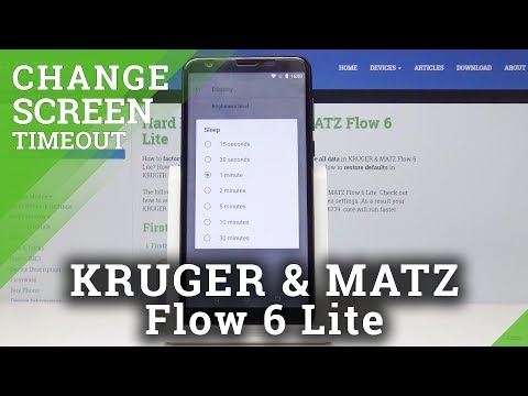 How to Set Up Sleep Time in KRUGER & MATZ Flow 6 Lite - Change Screen Timeout