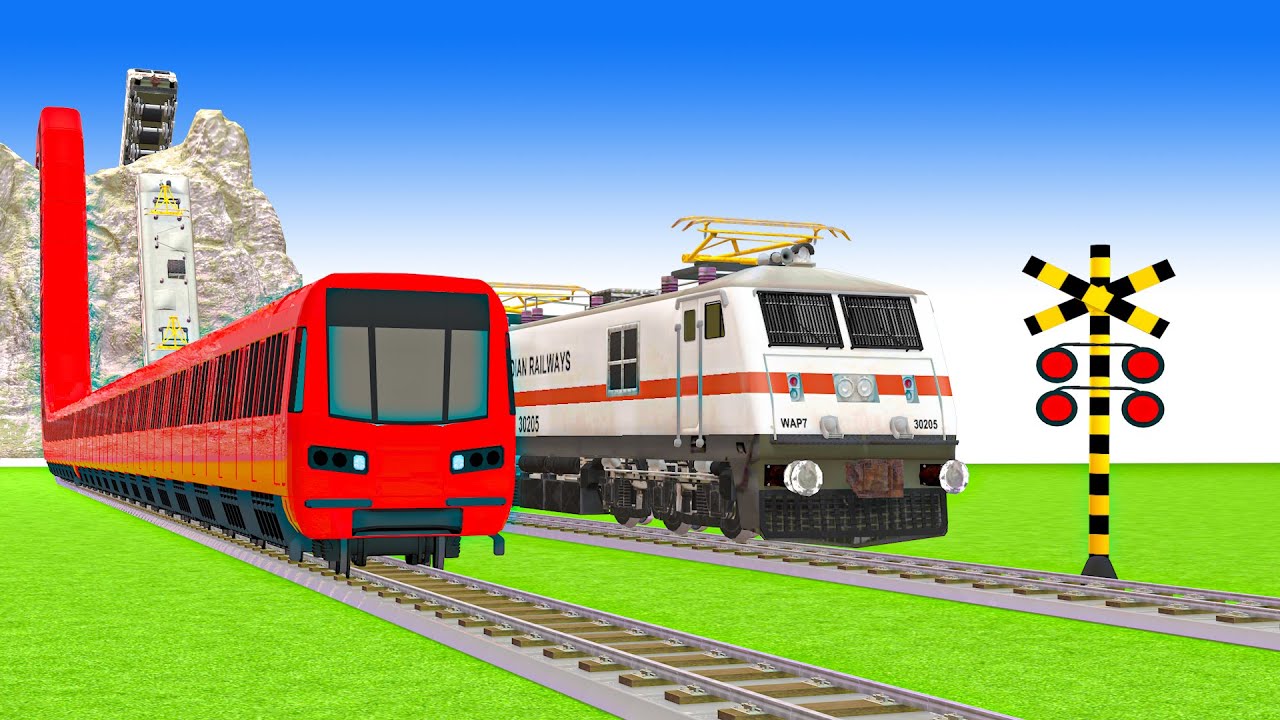 踏切アニメ  あぶない電車 TRAIN 🚦 Fumikiri 3D Railroad Crossing Animation #train #1
