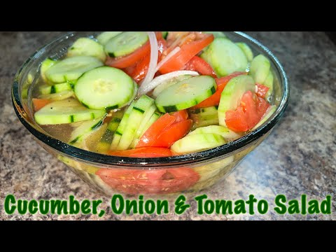 Old School Cucumber, Onion & Tomato Salad