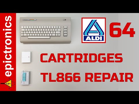 TL866 Repair. C64 ALDI & C64 Cart build