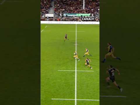 La relance rapide de Bouyssou qui sort les cannes pour l’essai de 100 mètres de Wasserman 🤩 #rugby