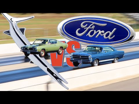 Thumbnail for 1966 Ford Fairlane vs 1969 Plymouth Barracuda | Pure Stock Drag Race by United States, Car, Muscle car