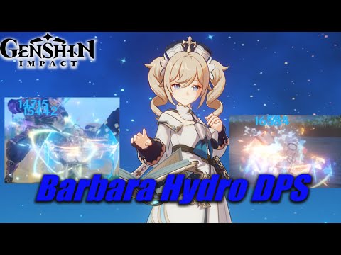 Barbara Normal Attack DPS feat Yunjin C6 // Hydro DPS // Genshin impact 2.7