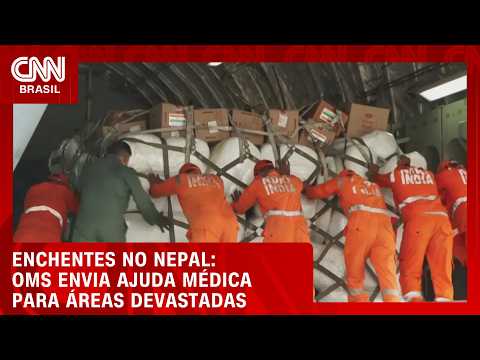 OMS envia suprimentos médicos ao Nepal após enchentes devastadoras | CNN PRIME TIME
