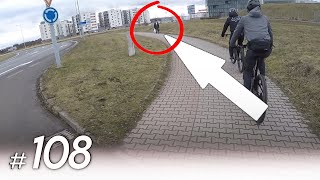 Babča skoro sražená cyklistou! | Kompilace ze silnic #108 | 4K