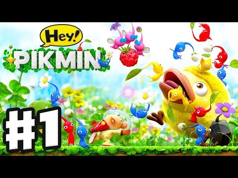 Hey! Pikmin - Gameplay Walkthrough Part 1 - Sector 1: Brilliant Gardens! All Treasures! Nintendo 3DS