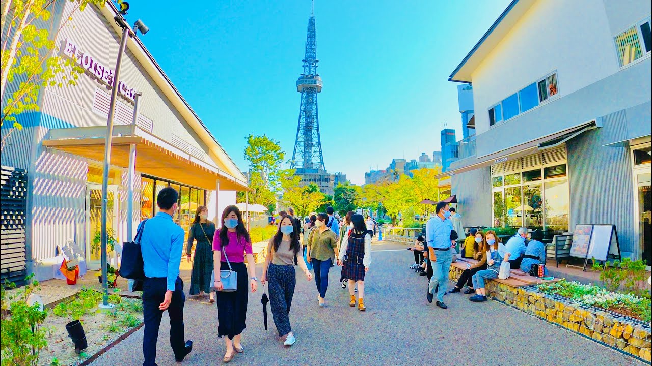 Embark on a virtual stroll through Hisaya Odori Park.