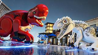 DISTORTUS REX VERMELHO vs INDOMINUS REX no LEGO Jurassic World