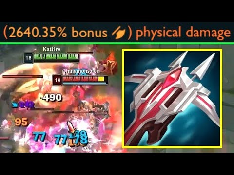 Katarina killing 4697 HP Urgot in 5 seconds.